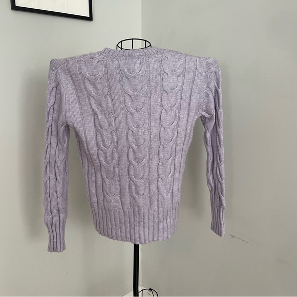 Banana Republic Lilac Cable Knit Sweater - Picture 4 of 6
